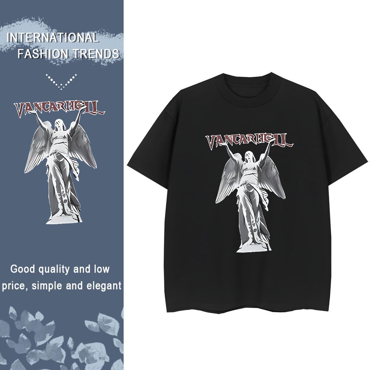 DIY T-Shirts for Women 230g Cotton Breathable Soft Casual Daily Wear Religion Women Tshirts Lady Black White Clothes