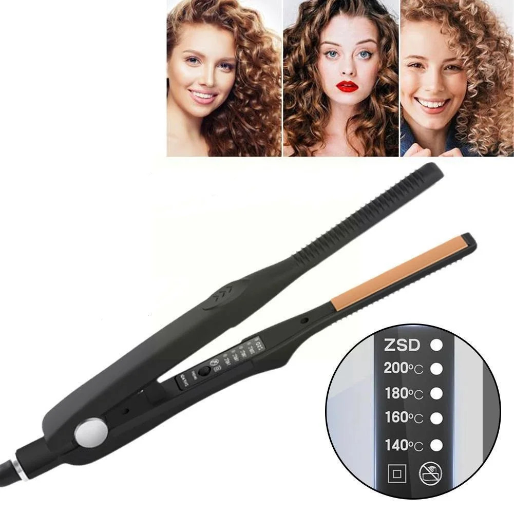 2-in-1 straightener and curling iron ceramic curling iron with wavy short straight hair styling tool 241018