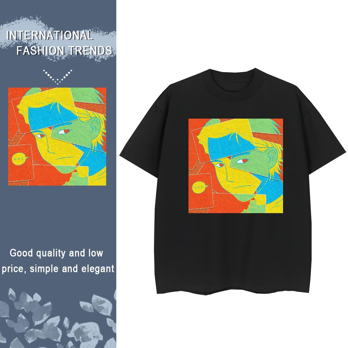 Classic T-Shirts 230g 100% Cotton Breathable Soft Sport portrait Tshirt for Man Woman Unisex Plus Size Cartoon Wear