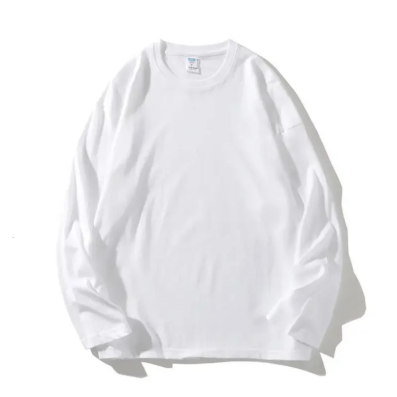 100% pure cotton custom mens long sleeved T-shirt making pictures or texture printing gifts for friends 241019