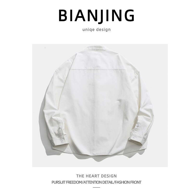 shanshi Men's shirts New Tang suit Chinese long sleeved loose casual stand up collar Zhongshan shirt men's thin style