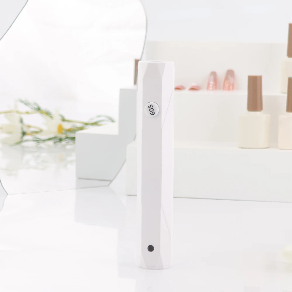 Handheld 9W charging flash curing LED light portable mini 365nm 405nm cordless nail red light with USB cable port 241018