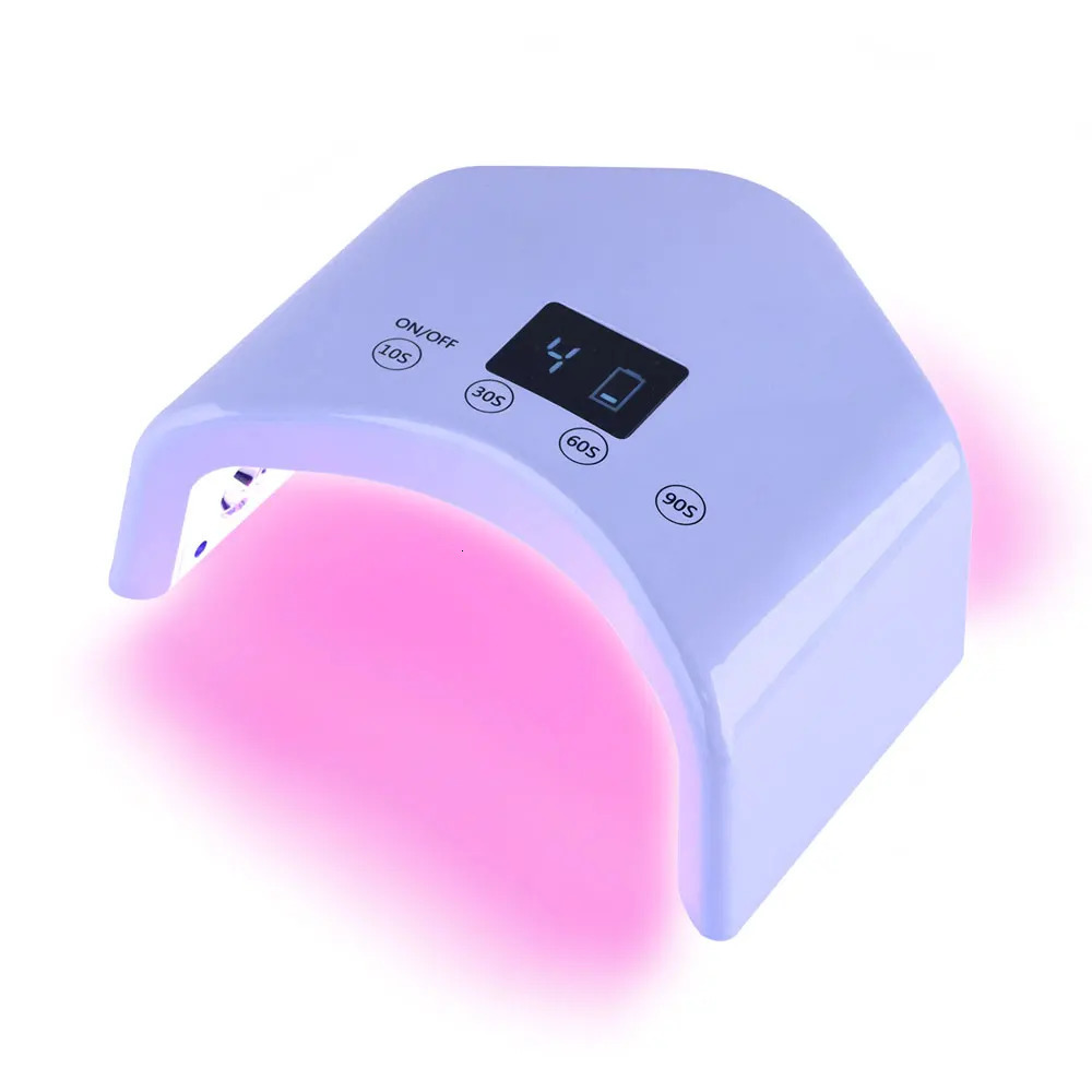 48W Mini Charging LED Light Portable Drying Machine Cordless Nail Red USB Cable Port Desktop n 365nm 405nm 241018