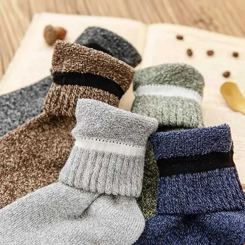1/5Pairs Super Thick Winter Woolen Merino Socks for Men Towel Thermal Warm Sport Socks Cotton Males Cold Snow Boot Terry SockXJ241019