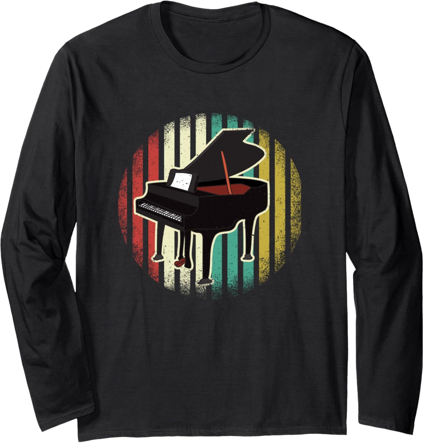 Long Sleeve Shirts for Men sweatshirt Vintage Piano Music Instrument Piano Player Gift Pianist Long Sleeve Tee Streetwear Casual tops clothes leisure