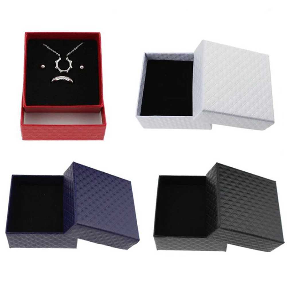 Earrings necklaces bracelets jewelry boxes wedding dates jewelry gift boxes exquisite solid color square display boxes high-quality W241019