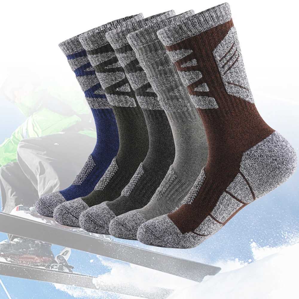 1 Pair Winter Hiking Socks Thermal Heated Socks Soft Elastic Thicken Anti-Slip Socks For Women Men Outdoor Ski Tube SockXJ241019