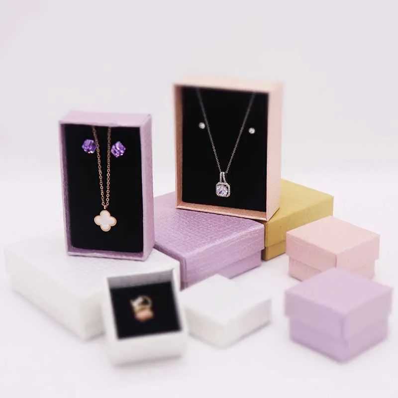 Solid Box Ring Display Box Colors Black/White/Light Purple/Yellow Other Sizes Cute Exquisite Practical Jewelry Storage Packaging W241019