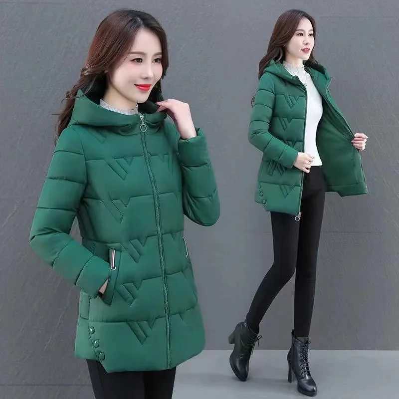 Women Winter Jacket Parka Cotton-padded Hooded Jackets 2024 New Thicken Warm Puffer Coat Casual Parkas Loose OutwearX241019