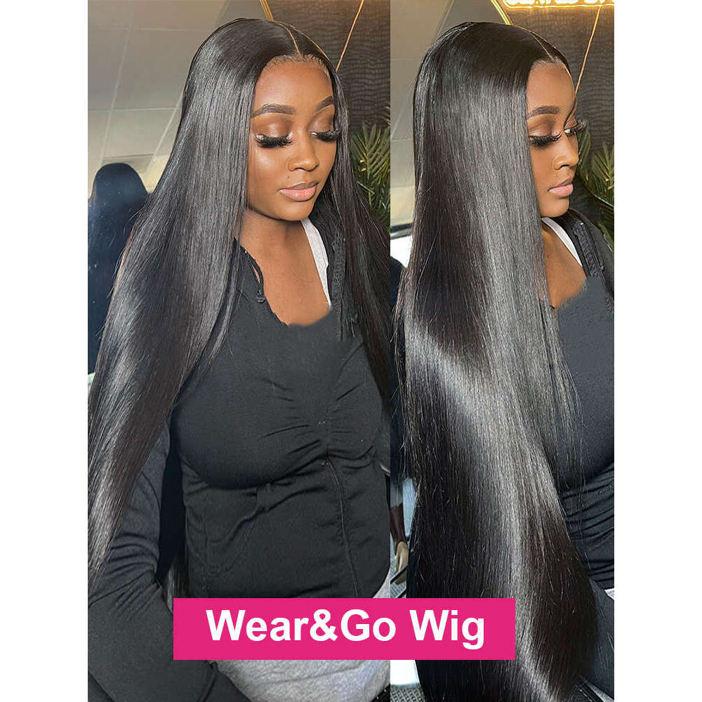 And Go Glueless Brazilian Straight 5x5 Wig Human Hair Ready To Wear 6x4 5x7 Lace Closure Wigs Pre plucked