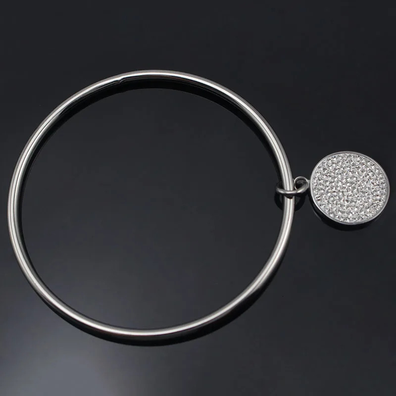 Round pendant cuff bracelet metal 70/65/60mm inner diameter bracelet womens open bracelet 241007