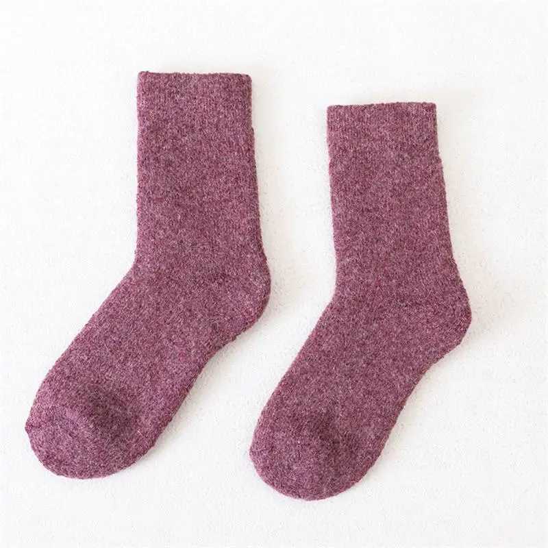 Winter Woolen Socks Men Against Cold Super Thicker Solid Socks Women High Quality Casual Comfortable Snow Terry Floor SocksXJ241019