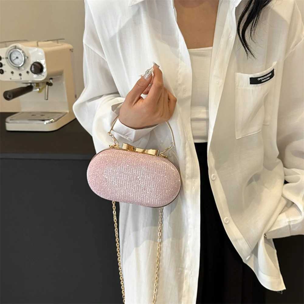 Pleated Evening Handbag Womens Top Handle Flash Day Clutch Womens Wedding Dinner Dress Clip Pack Diamond Party Money Bag New Y241019