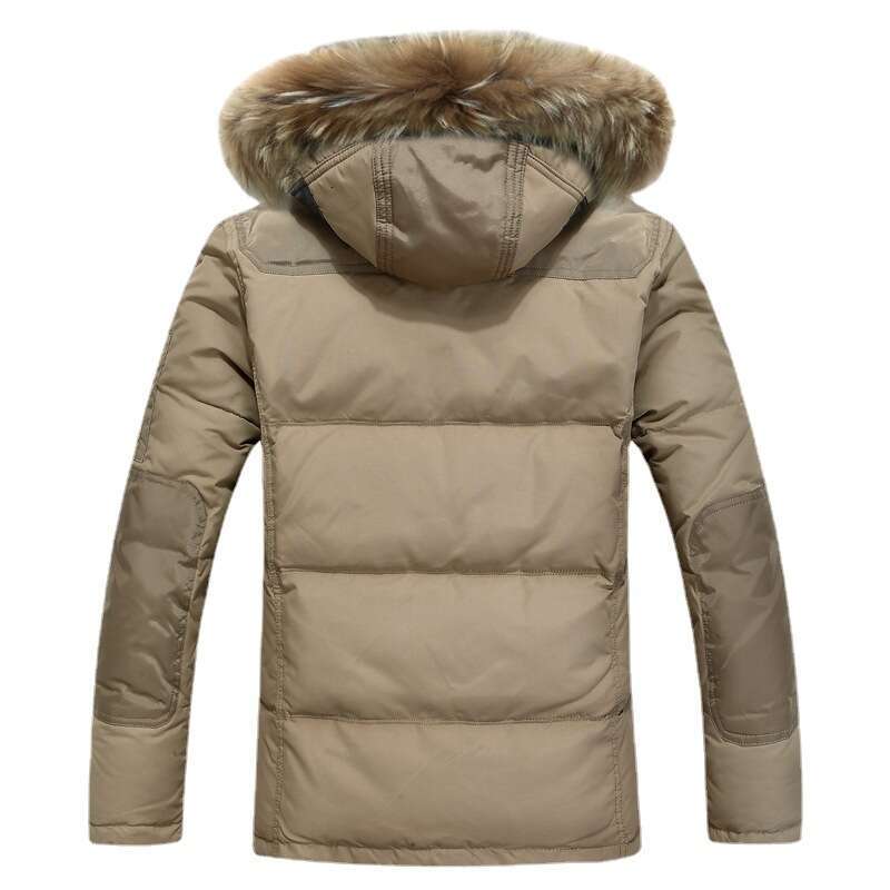 Cross border new men's down jacket Korean version thickened large fur collar men's down jacket trendy one-piece hair replacement 63
