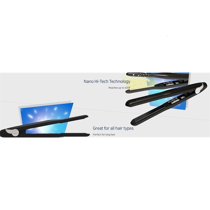 Black Diamond 3/10 tourmaline ceramic straightener - cutting edge professional flat iron suitable for all hair types 241018
