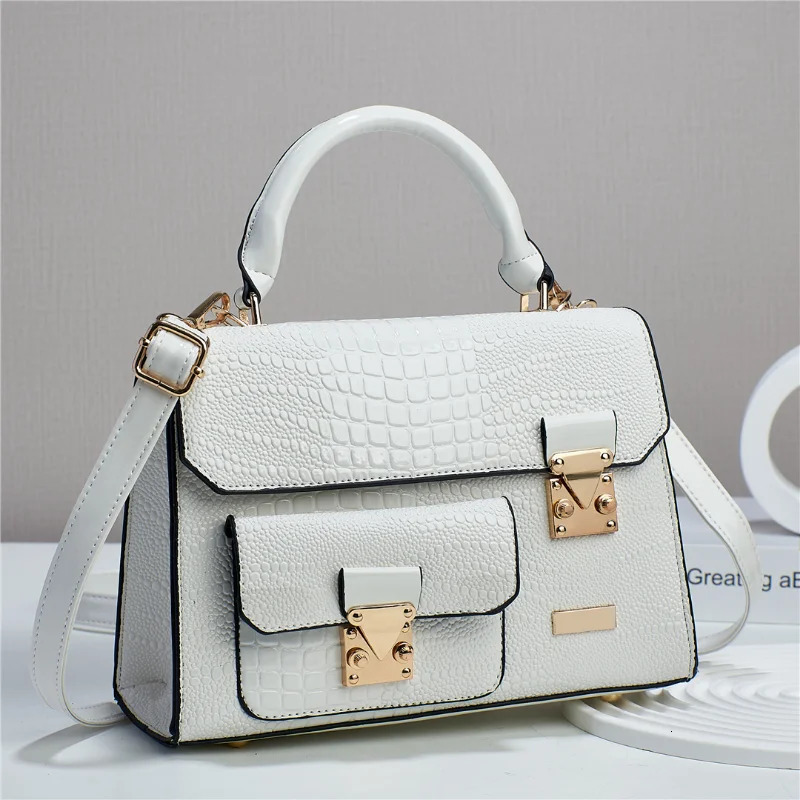 Womens cross shaped bag high-quality handbag with pattern PU retro shoulder bag commuting storage bag 241018