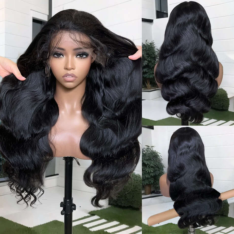 200 Density 13x6 13x4 HD Transparent Body Frontal Human Hair Wig 30 40 Inch Glueless 5x5 Water Wave Lace Closure Wigs
