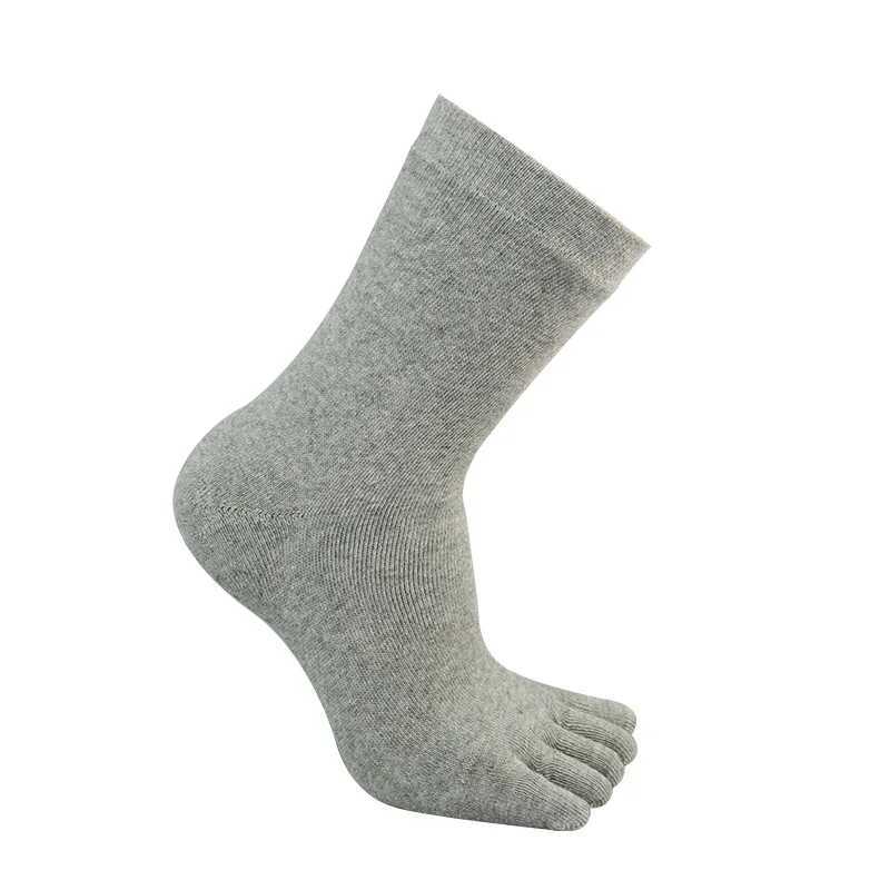5 Pairs/Lot Winter Thick Warm Terry Five Fingers Socks For Man Boy Cotton Toe Socks Solid Anti-BacterialBreathable Hot SellXJ241019