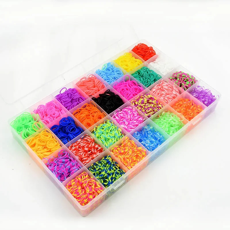 10000pcs rubber weaving machine with bracelet set and bead set used for DIY elastic bracelet craftsmanship jewelry making creative knitting accessorie