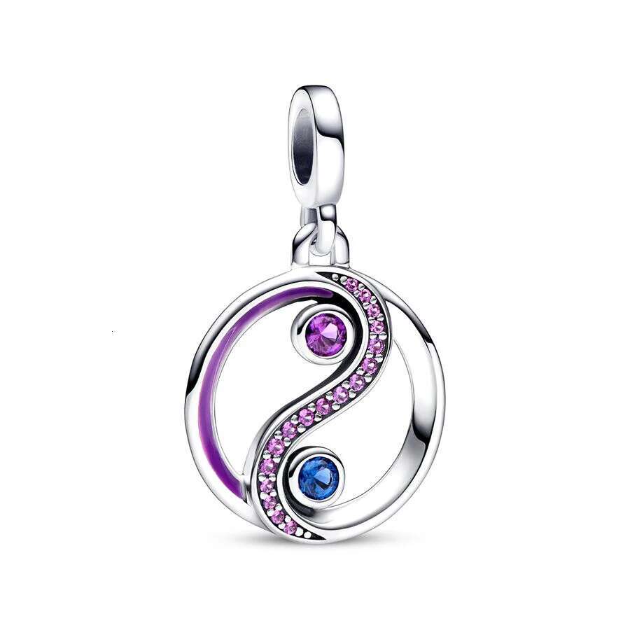 925 Sterling Silver pretty ME Charm Infinity Symbol Wire Heart Butterfly Balance Yin & Yang Elements Snake Medallion
