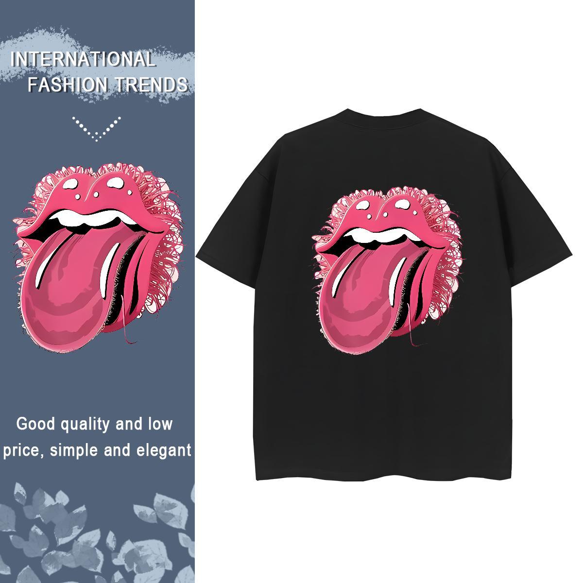 2024 Designer Womens T Shirts 100% Cotton 230g Crew Neck Breathable Sports Street Wear mouse Woman Tshirt 5A Black Oversized Clothes
