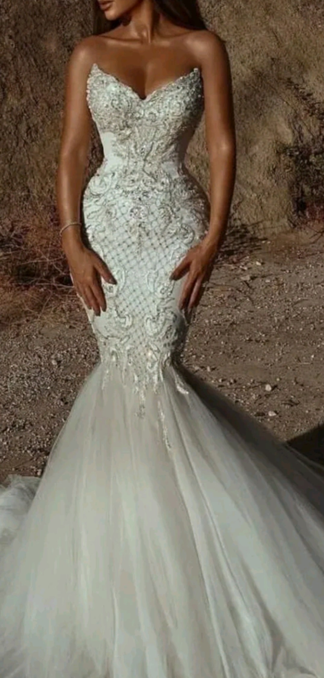 2025 Mermaid Wedding Dresses Sweetheart Backless Lace Appliques Beads Tulle Train Formal Bride Gowns Vestidos De Noiva Customed