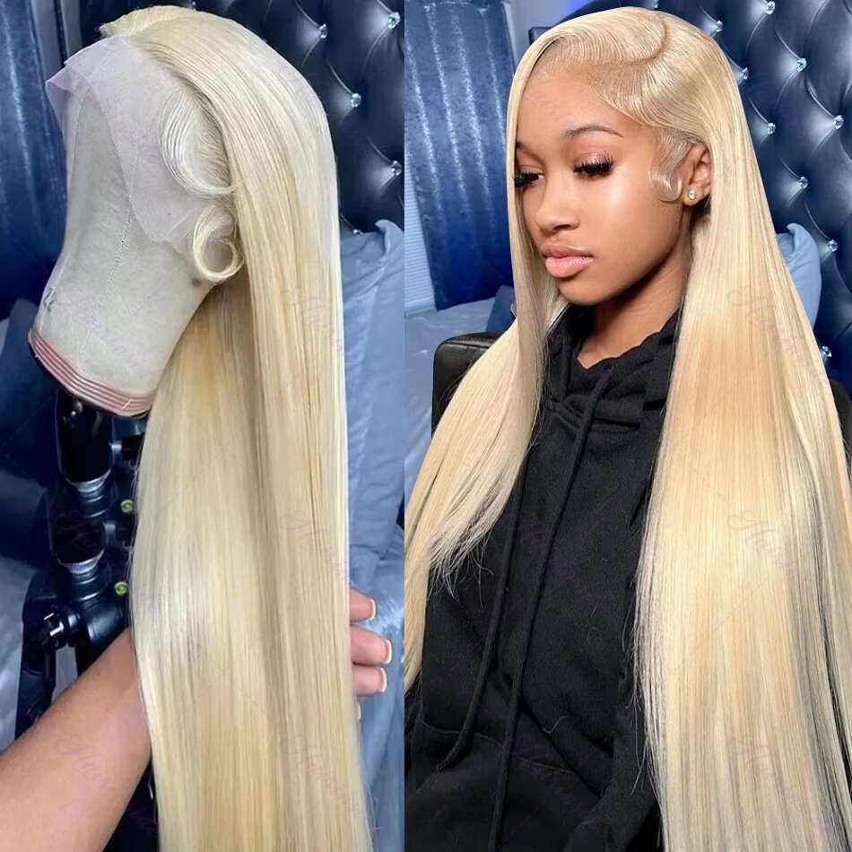Hairinside 30 38 Inch HD 613 Bone Straight 13x6 Lace Front Human Hair Wig Color 200% 13x4 Honey Blonde Frontal Wigs For Women