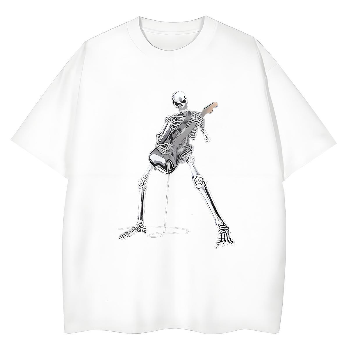 Casual New Women T Shirts 230g Cotton Crew Neck Breathable Outdoor skull Women Tees Free Shipping Plus Size Custom Tops