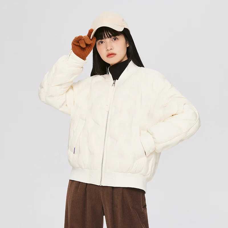 Semir Down Jacket Women Mid-Length Design Baseball Collar Loose 2022 Winter New Coat Retro FashionX241019