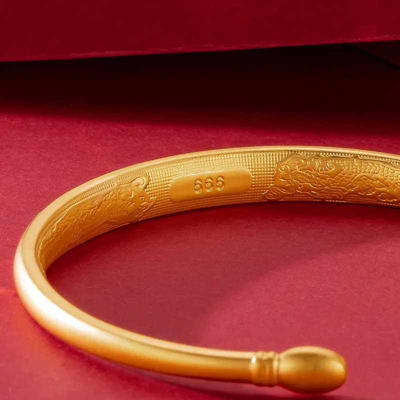 Solid18k Womens Gold Bracelet Pulseras Mujer Elegant and Everlasting Gold Womens Bracelet Fashion Bracelet Exquisite Jewelry Gift 241007