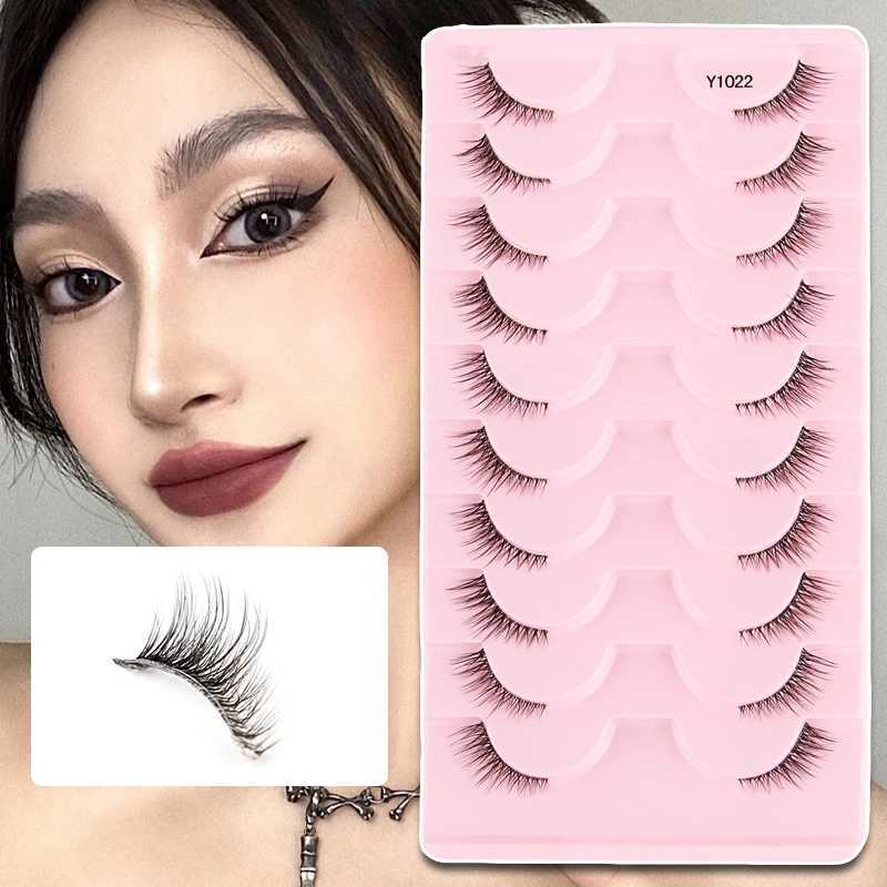 Half Eye Lashes 3/10 Pairs 3D Mink Lashes Reusable Faux False Eyelashes Natural Soft Fluffy Makeup Tools Extension LashesXJ241019