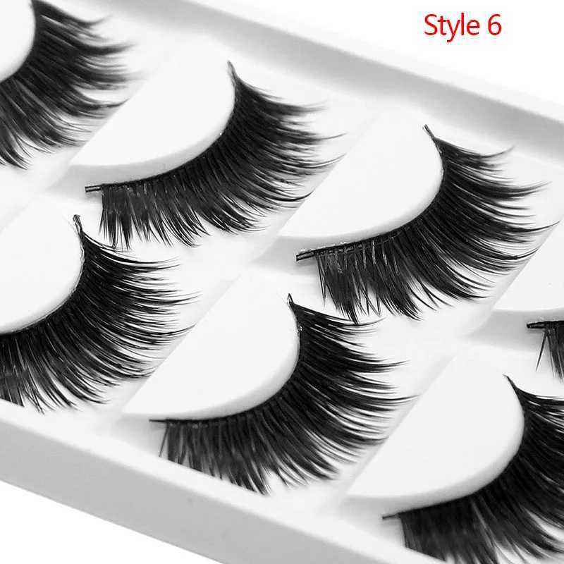 Kimcci 5pairs Mink Eyelashes Natural Long 3D Mink Lashes Soft Handmade Faux Lashes Makeup False Eyelash Fake Cilia Cilios ToolsXJ241019