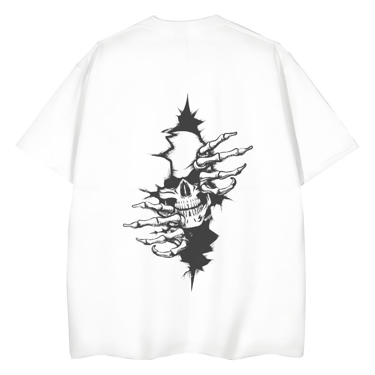 Fashion New T Shirts Women 100% Cotton 230g Crew Neck Casual Beach skull Womens Tshirts Free Shipping Graphic Tops Tees