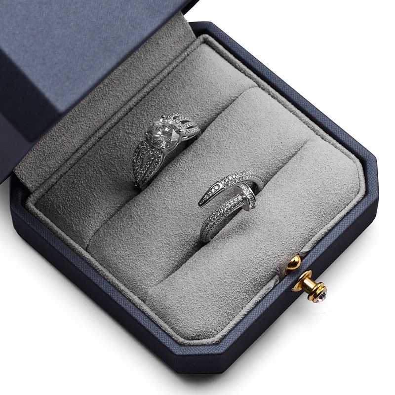 Oirlv Ring Box 2 Rings Wedding Ring Couple Ring 2 Rings Jewelry Box 2 Rings Organizer W241019
