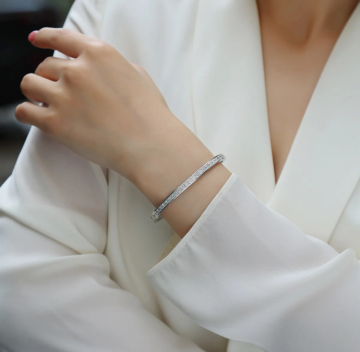 TBCYD 2.16cttw D Colored Bracelet for Women GRA Certified S925 Silver 3 * 3MM Princess Cut Diamond Bracelet Jewelry 241007