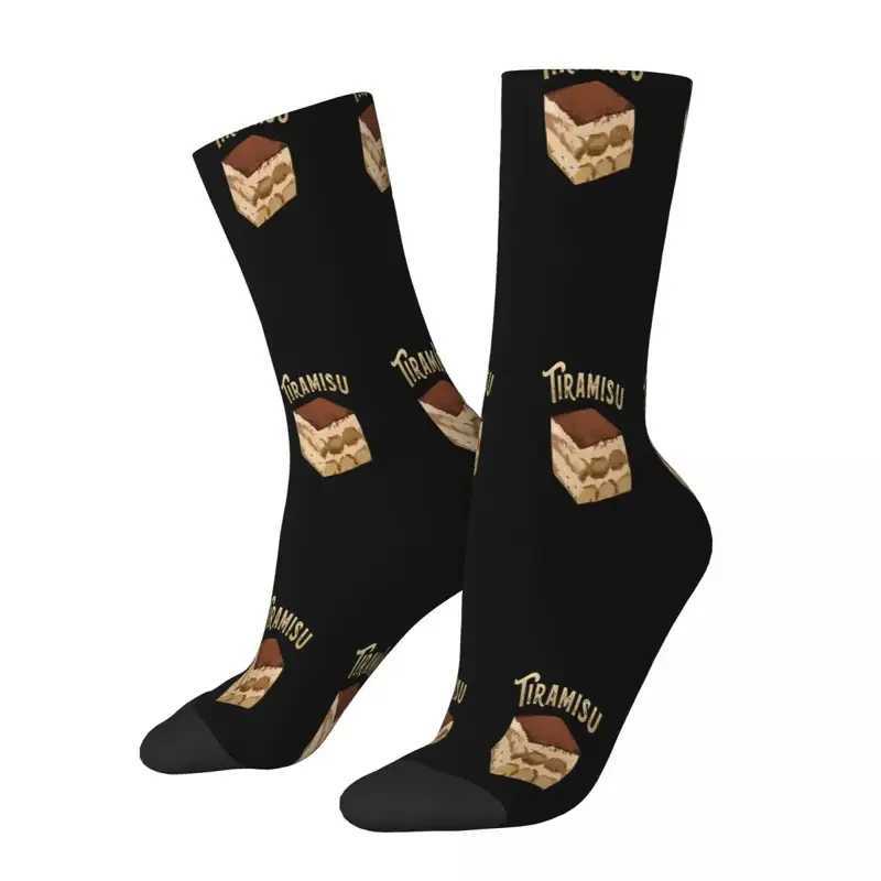 Y2K Tiramisu Dessert Socks Male Mens Women Winter Stockings PrintedXJ241019