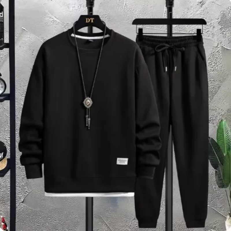 2014 Autumn Mens Xinhua Cake Set Casual Handmade Sports Long Sleeve Pants Two Piece Fashion Brand Set W241018