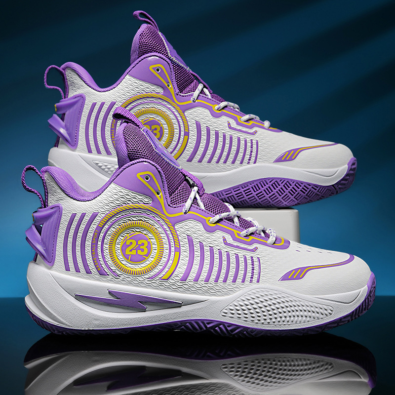 New Basketball for Men, High Top Teenagers, Middle School Students, Cement Ground Sports Running Shoes, Practical Football Shoes