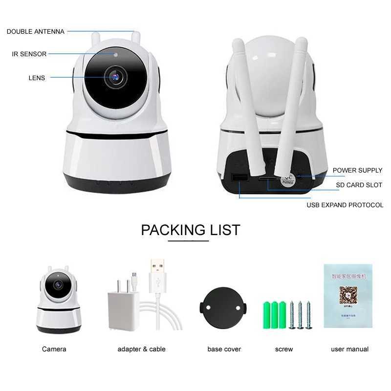 Camera HD 1080P Smart Home WiFi Camera Indoor IP Security Surveillance CCTV 360 PTZ Motion Detection Baby Pet Monitor WiFi Securite Cam Z250210