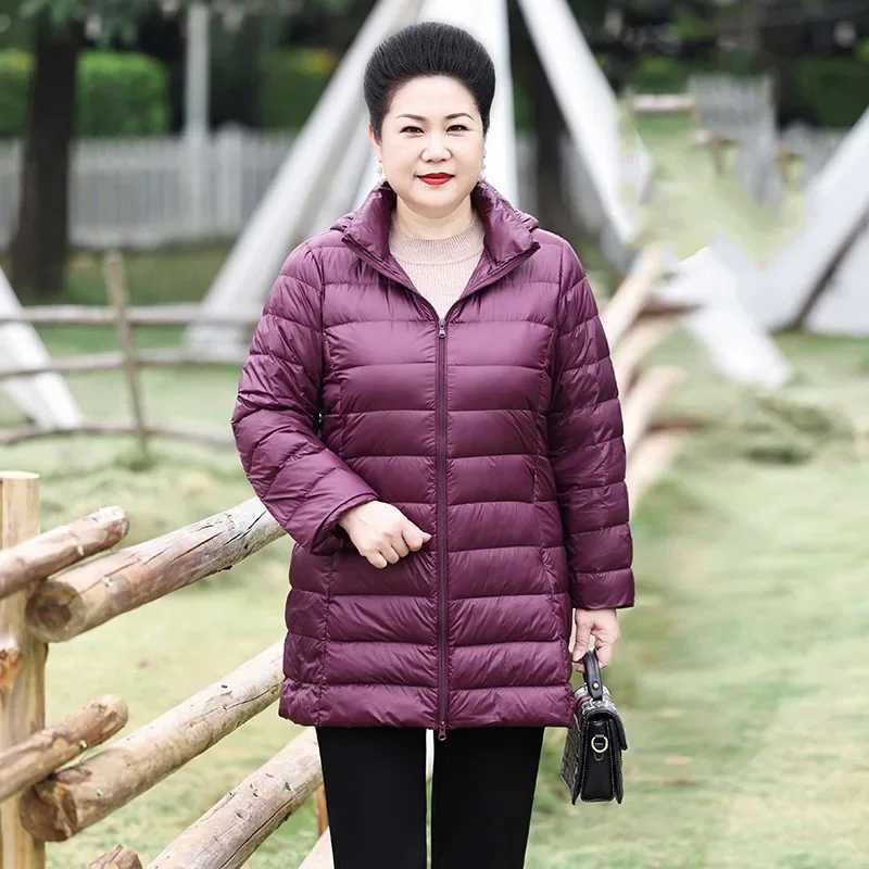 Autumn Winter Warm Womens Jacket 2023 New Korean Hooded Slim-fit X-long Mom Coat Plus Size 5xl 6xl Female Office Lady JacketX241019