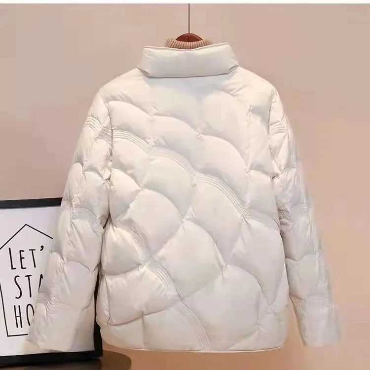2024 New Autumn Winter Down Cotton Jacket Female Short Coat Womens Stand Collar Loose Cotton Jacket Warm Puffer Jackets ParkasX241019