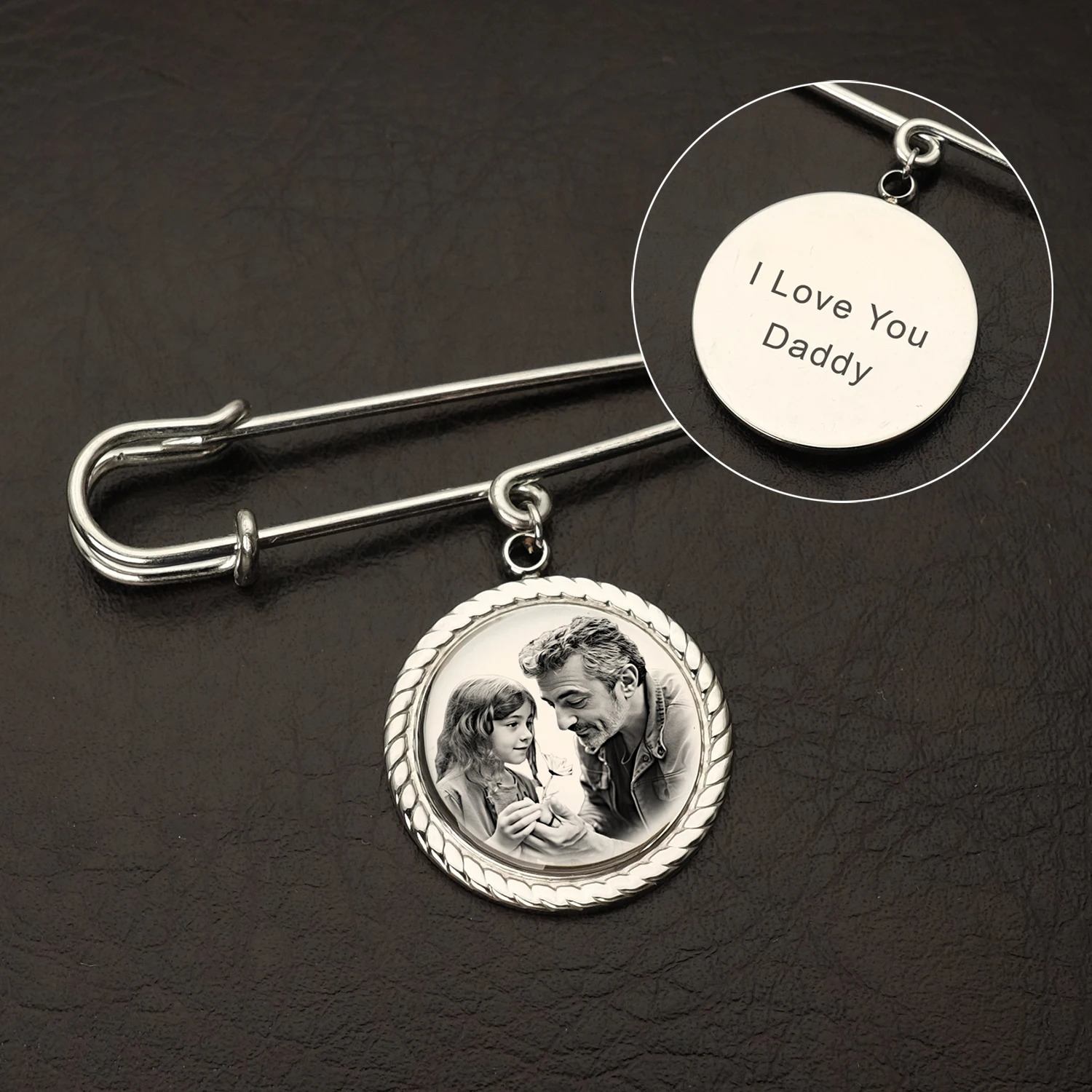 Personalized bride po charm customized po chest po tie nail wedding bouquet pin wedding commemorative gift 241018 ww