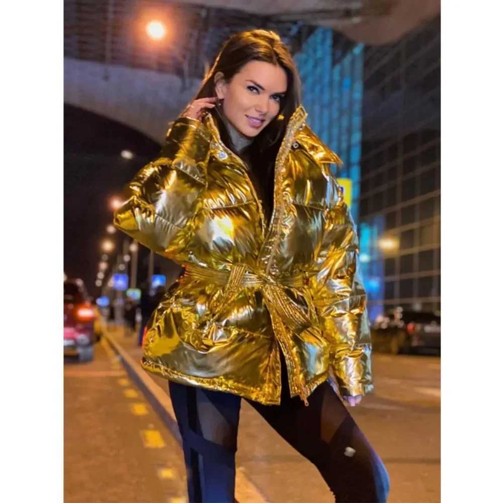 Women's Down Parkas Original Trend Bright Bread Cotton Jacket Autumn/Winter Womens Fashion Personal Strt Y2K Casual Sports Hooded Jacket Y241019Q