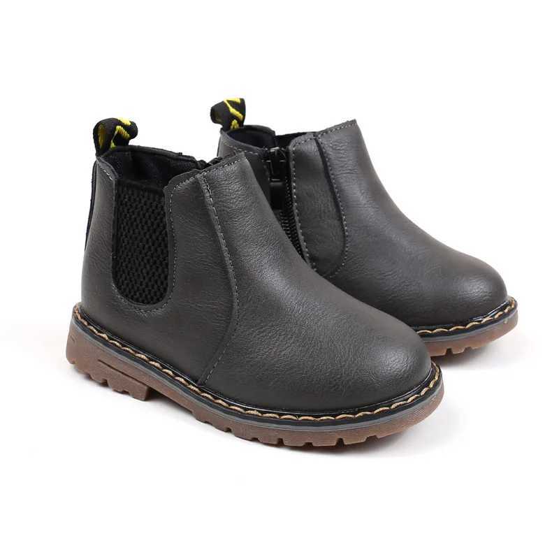 New Brand 2024 Kids Boots Fashion Toddler Baby Soft Flat Short Boots Non-Slip Rubber Sneakers Boys Girls Children Chelsea BootXJ241018