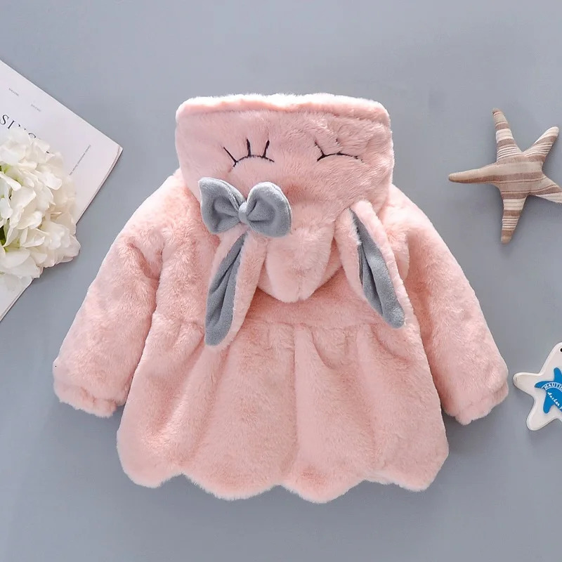 Winter Baby Girl Coat Cute Crossbody Bag Bow Sweet Warm 03 Years Old 241018