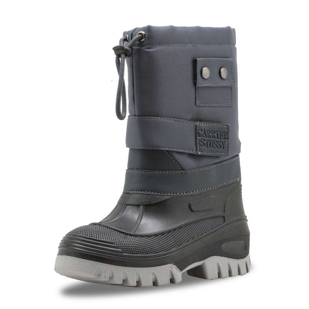 Designer Boot Winter Cotton Boot Brand Boys' Casual Boots, Thickened And Plush Snow Cotton Shoes, Midsole Boots, Anti-Skid Snow Boots 9df