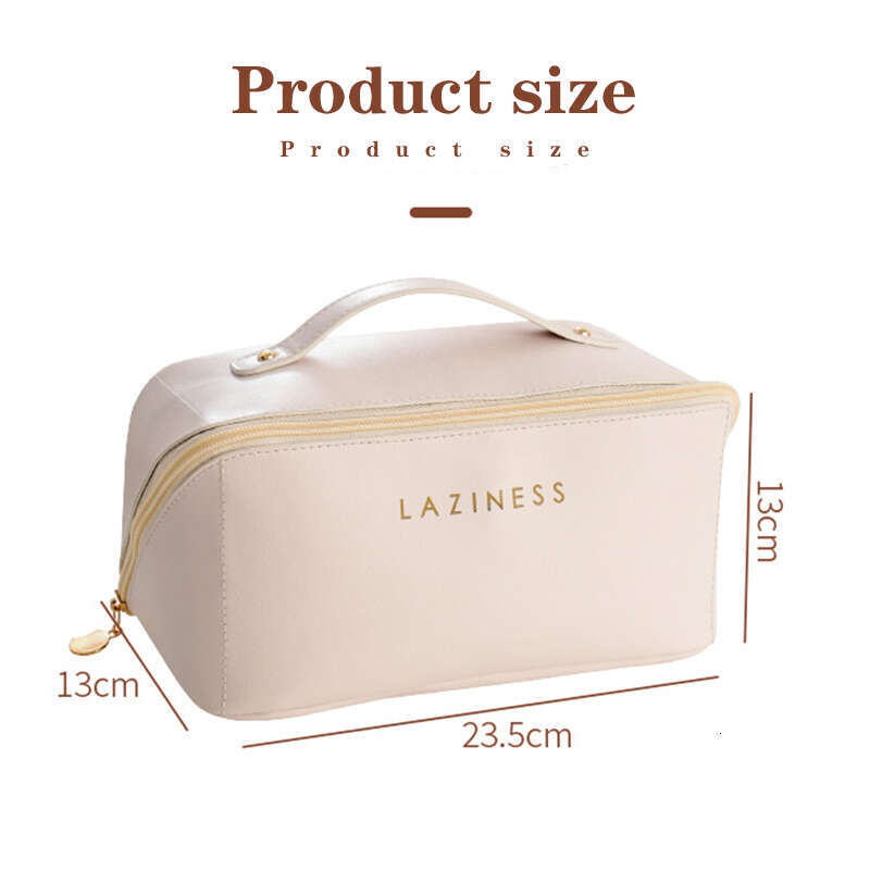 Large-Capacity Box Storage Large Women's Leather Travel Bag Cosmetic Organizer