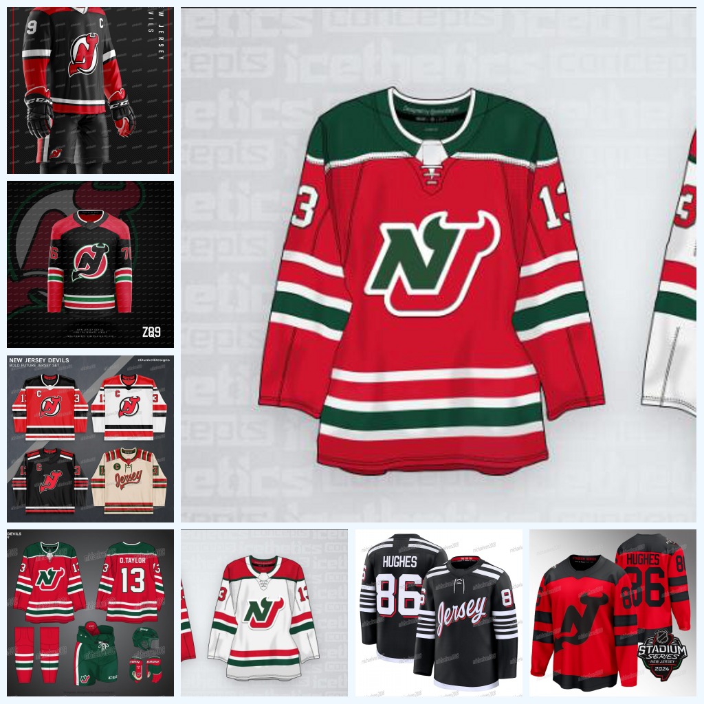 86 Jack Hughes Devils Stadium Series 2024-25 Concept Jersey Nico Hischier Seamus Casey Luke Hughes Jesper Bratt Timo Meier Paul Cotter Adam Beckman Arseny Gritsyuk