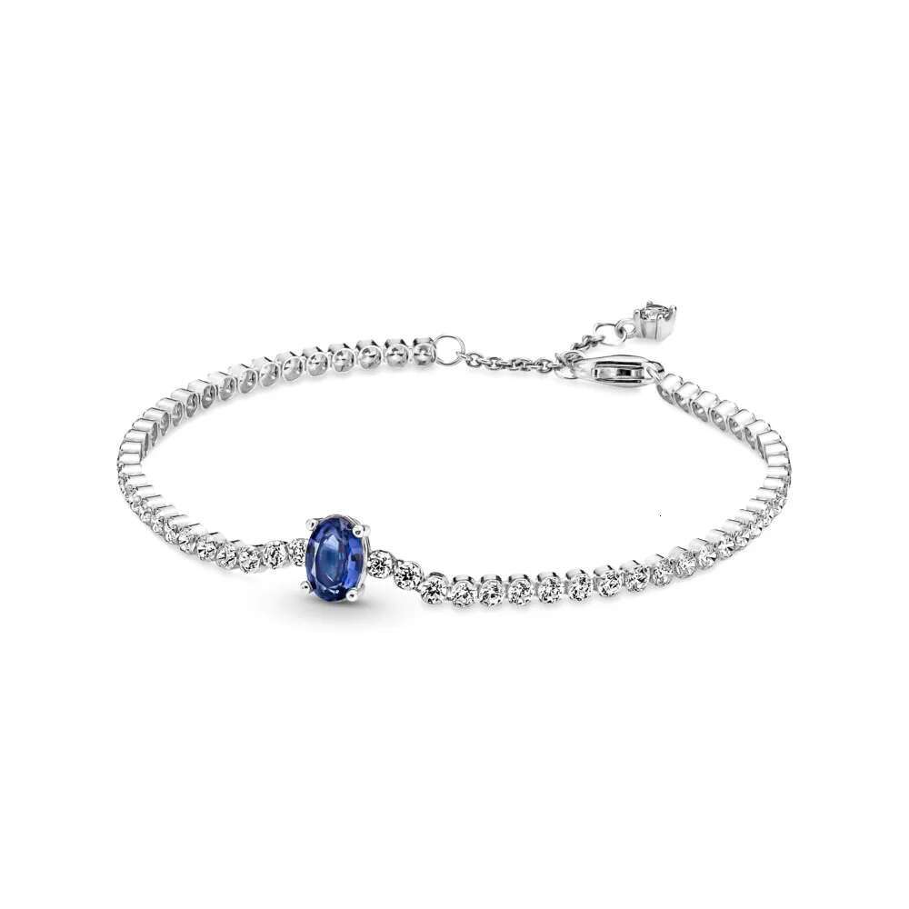 New 925 Sterling Silver Sparkling Heart Tennis Bracelet For Women Fashion DIY Gift Jewelry Wholesale