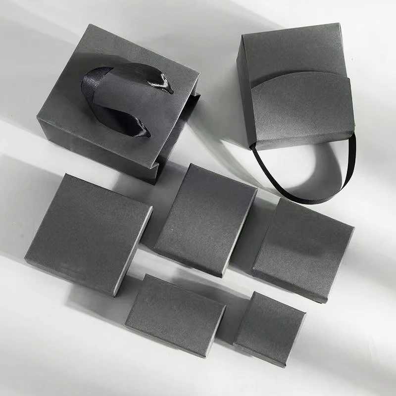 1Pc paper jewelry packaging box used for rings earrings necklaces bracelets wedding organizers display gift box high-end jewelry box W241019